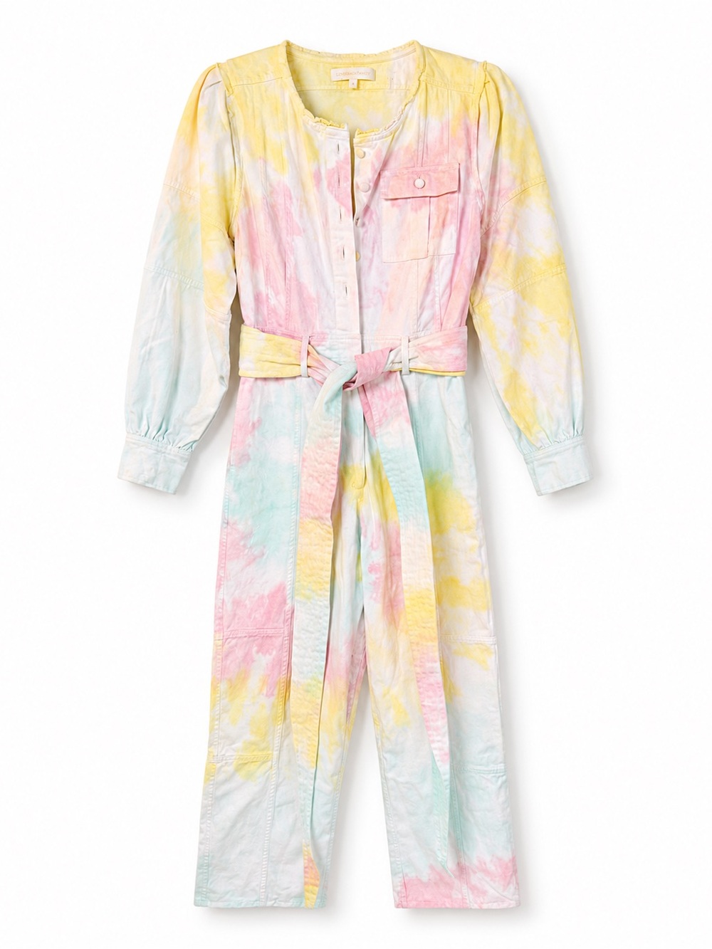 LoveShackFancy Tie-Dye Utility Jumpsuit – Size 6